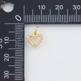18K Gold PVD Heart charm - Tarnish Resistant