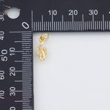 18K Gold PVD Music Note Treble Clef charm - Tarnish Resistant