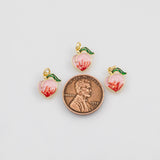 18K Gold PVD Peach Charm 9x12mm s Gold Charms - Tarnish Resistant