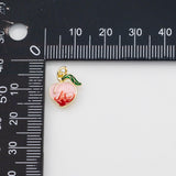 18K Gold PVD Peach Charm 9x12mm s Gold Charms - Tarnish Resistant