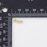 18K Gold PVD Mama Charm 3x11mm Charm s White Gold Charms - Tarnish Resistant