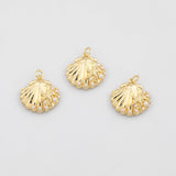 18K Gold PVD Shell Charm 20mm s Gold Charms - Tarnish Resistant