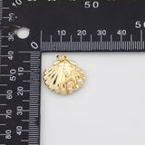 18K Gold PVD Shell Charm 20mm s Gold Charms - Tarnish Resistant