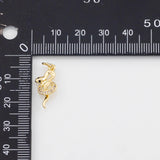 18K Gold PVD Snake Charm 8x19mm Charm s White Gold Charms - Tarnish Resistant