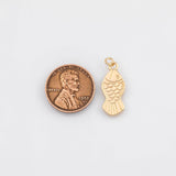 18K Gold PVD Fish Charm 9x21mm Charm 22k s White Gold Charms - Tarnish Resistant