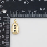 18K Gold PVD Mom Charm Mama Mother Mother's Day Love 12x20mm s Gold Charms - Tarnish Resistant