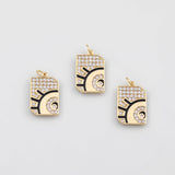 18K Gold PVD Evil Eye Charm 13x17mm s Gold Charms - Tarnish Resistant