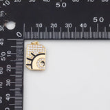18K Gold PVD Evil Eye Charm 13x17mm s Gold Charms - Tarnish Resistant