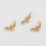 18K Gold PVD Crab Charm 14mm s Gold Charms - Tarnish Resistant