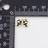 18K Gold PVD Butterfly Charm 12x8mm Charm s White Gold Charms - Tarnish Resistant