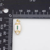 18K Gold PVD Football Charm 8x20mm Bar s Gold Charms - Tarnish Resistant