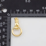 18K Gold PVD H holding Ring charm - Tarnish Resistant