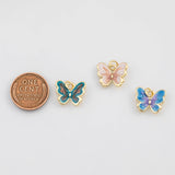 18K Gold PVD Butterfly Enamel Charm - Tarnish Resistant