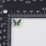 18K Gold PVD Butterfly Enamel Charm - Tarnish Resistant