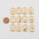 18K Gold PVD Zodiac Signs Horoscope Charms s Gold Charms - Tarnish Resistant