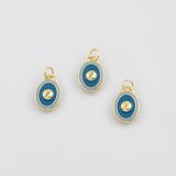 Yin Yang Enamel Charm PVD Gold Plated Tarnish Resistant