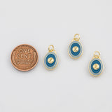 Yin Yang Enamel Charm PVD Gold Plated Tarnish Resistant