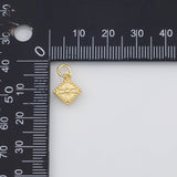 18K Gold PVD Clover Cross Charm 10mm s Gold Charms - Tarnish Resistant
