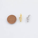 18K Gold PVD shell clam sea snail charm 5x14mm ocean beach pendant charms - Tarnish Resistant