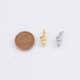 18K Gold PVD shell clam sea snail charm 5x14mm ocean beach pendant charms - Tarnish Resistant