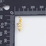 18K Gold PVD shell clam sea snail charm 5x14mm ocean beach pendant charms - Tarnish Resistant