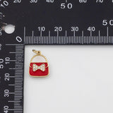 18K Gold PVD Gold Purse Bag Charms, Hbag Pendant,Enamel Hbag Charm - Tarnish Resistant