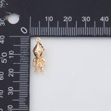 18K Gold PVD Alien Charm 6x19mm s Gold Charms - Tarnish Resistant