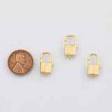 18K Gold PVD Rectangle Carabiner Clasp 14x21mm,, Carabiner Lock Connector,Spring Push Gate Finding Bracelet - Tarnish Resistant