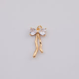 18K Gold PVD Bow ribbon charm - Tarnish Resistant