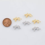 Tiger Charm Gold PVD Plated Tarnish Resistant