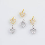 18K Gold PVD Heart charm - Tarnish Resistant