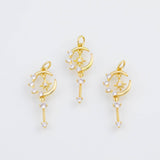 18K Gold PVD Moon Star charm - Tarnish Resistant