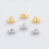 18K Gold pvd Park bench hearts charm 5x13x10mm fully functionable pendant charms - Tarnish Resistant