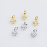 18K Gold PVD Dainty Cross Charm 7mm Cupid's Arrow Pendant Charms - Tarnish Resistant
