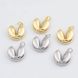18K Gold PVD tune cookie charm 14x18mm 22k pendant charms - Tarnish Resistant