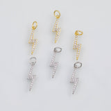 18K Gold PVD 18K Gold PVD Lightning Bolt Charms 5x18mm s White Gold Charms - Tarnish Resistant - Tarnish Resistant