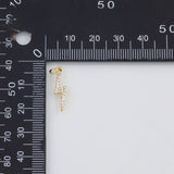 18K Gold PVD 18K Gold PVD Lightning Bolt Charms 5x18mm s White Gold Charms - Tarnish Resistant - Tarnish Resistant