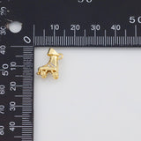 18K Gold PVD Roller Skates Rollerskates Charm 10x11mm s White Gold Charms - Tarnish Resistant