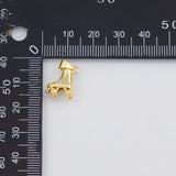 18K Gold PVD Roller Skates Rollerskates Charm 10x11mm s White Gold Charms - Tarnish Resistant