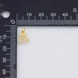 18K Gold PVD Cherry Fruit Charms 8X10mm s White Gold Charms - Tarnish Resistant