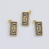 18K Gold PVD Dollar Bill Money Charm 100 Dollars 12x23mm s Gold Charms - Tarnish Resistant