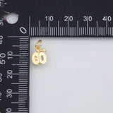 18K Gold PVD Apple Fruit Charm 7x9mm s White Gold Charms - Tarnish Resistant