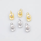 18K Gold PVD Sombrero Mexican Hat Charms 3D 9x15mm s White Gold Charms - Tarnish Resistant