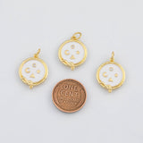 18K Gold PVD Enamel Moon Star Pyramid Snake Charm s White Gold Charms - Tarnish Resistant