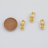 18K Gold PVD Sals Flip Flops Charm 5x13mm s White Gold Charms - Tarnish Resistant