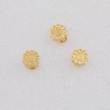 18K Gold PVD Lotus Plant Fruit Charm s White Gold Charms - Tarnish Resistant
