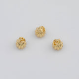 18K Gold PVD Lotus Plant Fruit Charm s White Gold Charms - Tarnish Resistant