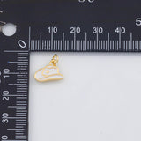 18K Gold PVD Cowboy hat Charms 7x13mm s White Gold Charms - Tarnish Resistant