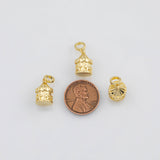 18K Gold PVD Merry Go Round Carnival Tent 9x14mm s Gold Charms - Tarnish Resistant