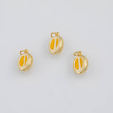 18K Gold PVD Lemon Fruit Charm 9x12mm s White Gold Charms - Tarnish Resistant